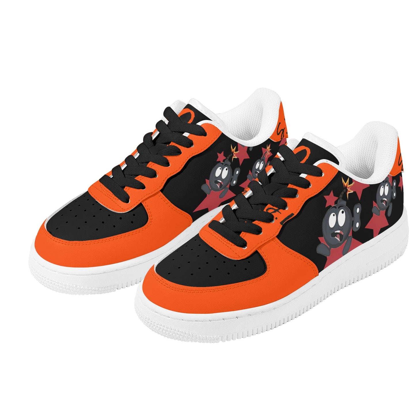 S.I.Y.L. (Stay In Your Lane) Dark Orange Womens New Low Top Star Kicks