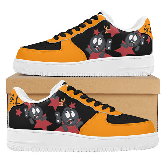 S.I.Y.L. (Stay In Your Lane) Orange Womens New Low Top Star Kicks