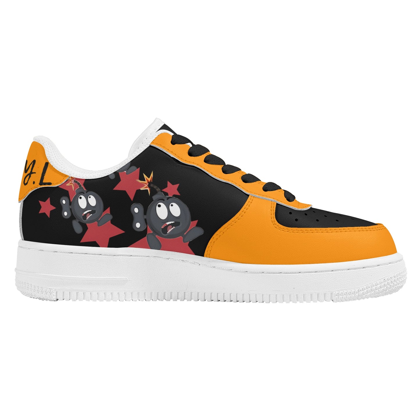 S.I.Y.L. (Stay In Your Lane) Orange Womens New Low Top Star Kicks