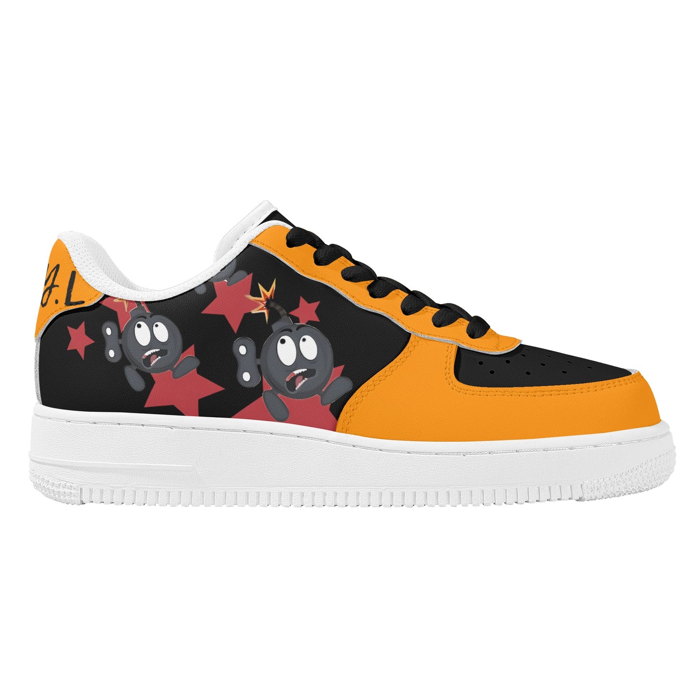 S.I.Y.L. (Stay In Your Lane) Orange Womens New Low Top Star Kicks