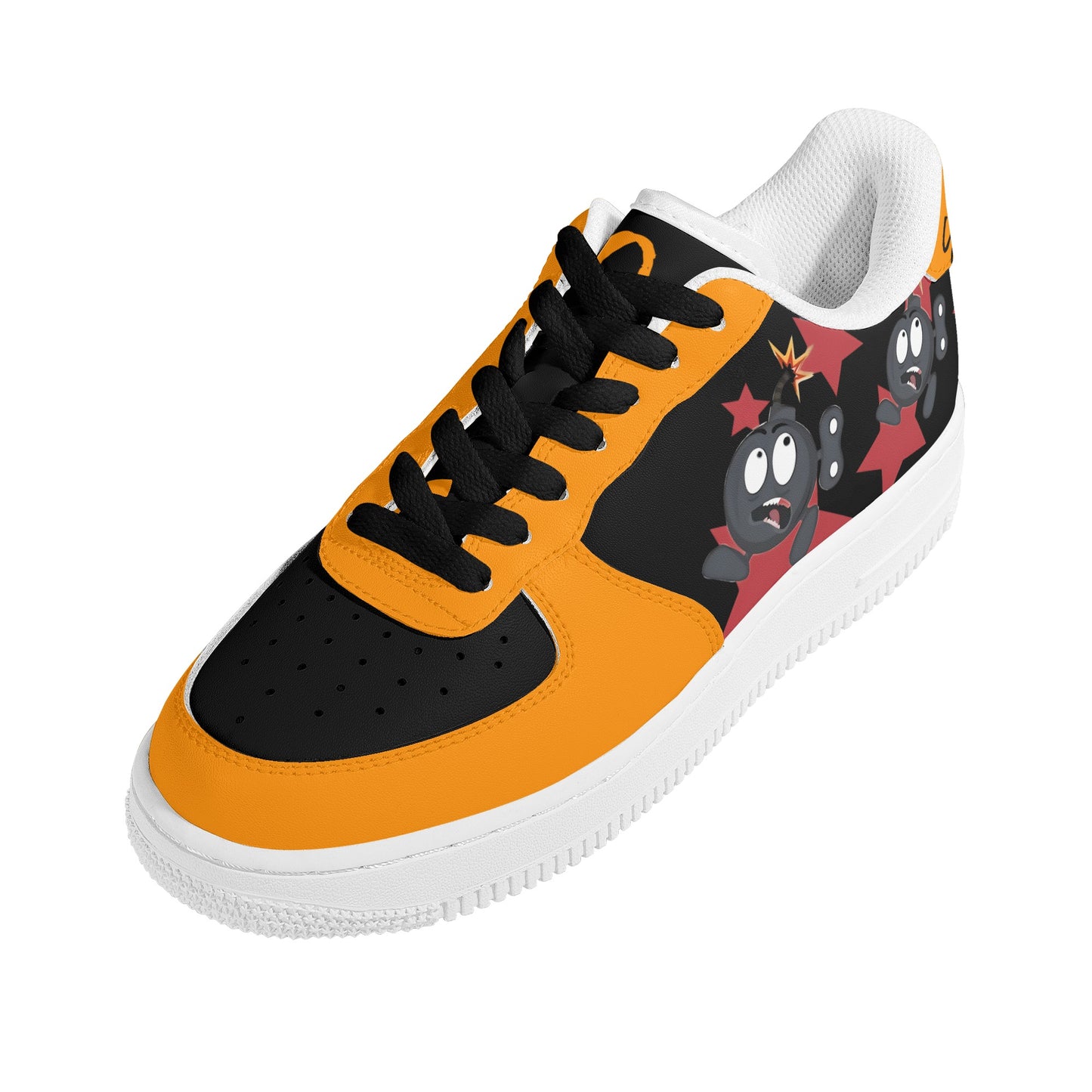 S.I.Y.L. (Stay In Your Lane) Orange Womens New Low Top Star Kicks