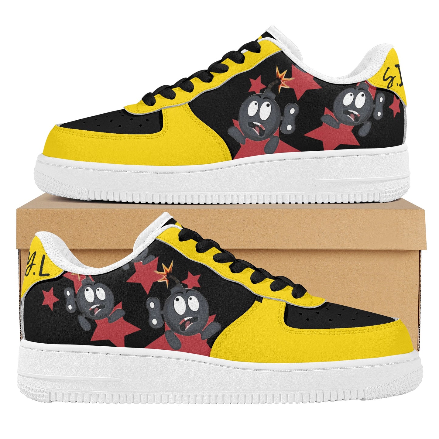 S.I.Y.L. (Stay In Your Lane) Gold Womens New Low Top Star Kicks