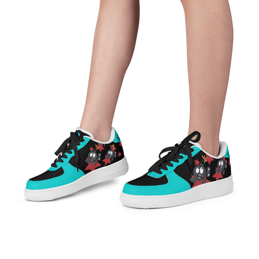 S.I.Y.L. (Stay In Your Lane) Turquoise Womens New Low Top Star Kicks