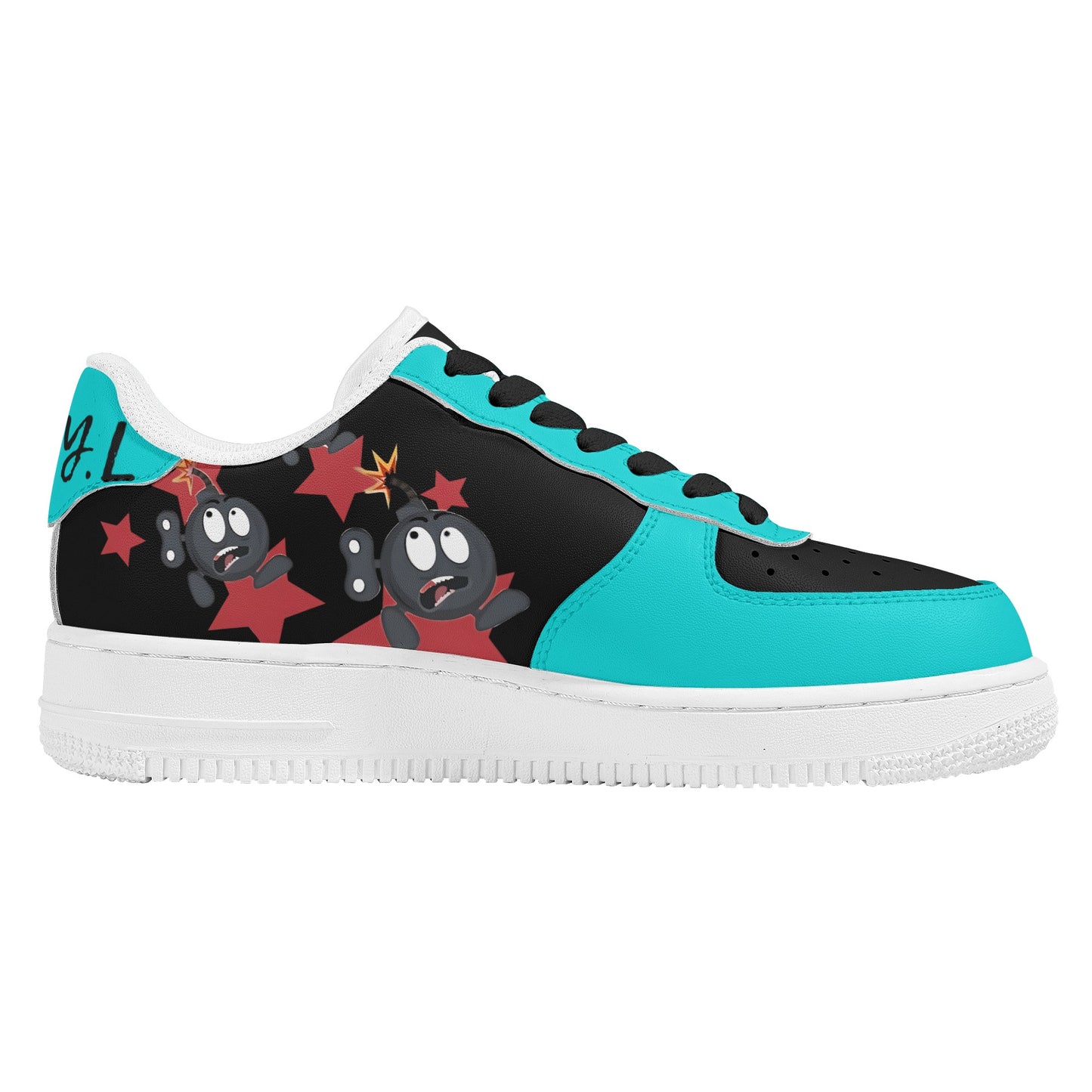 S.I.Y.L. (Stay In Your Lane) Turquoise Womens New Low Top Star Kicks