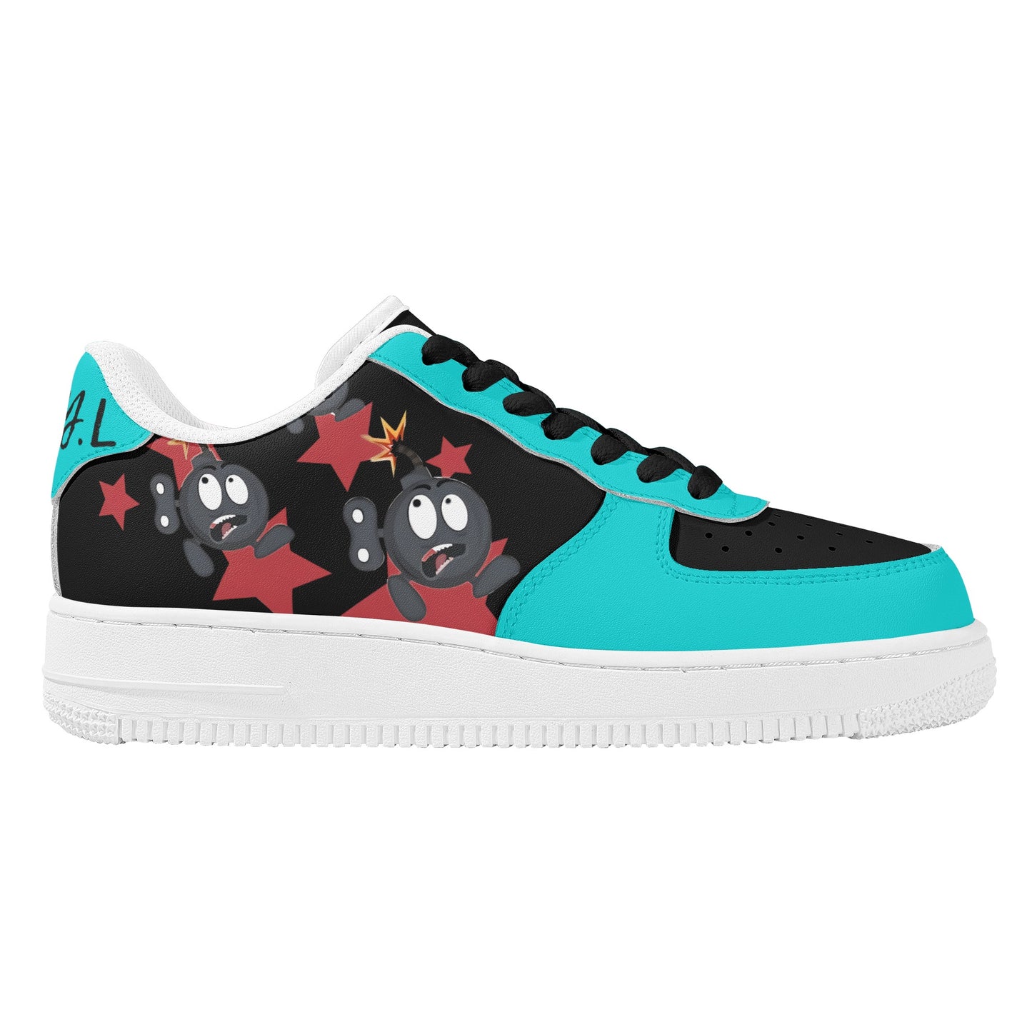 S.I.Y.L. (Stay In Your Lane) Turquoise Womens New Low Top Star Kicks