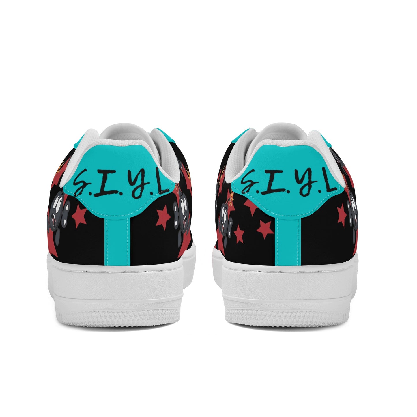 S.I.Y.L. (Stay In Your Lane) Turquoise Womens New Low Top Star Kicks