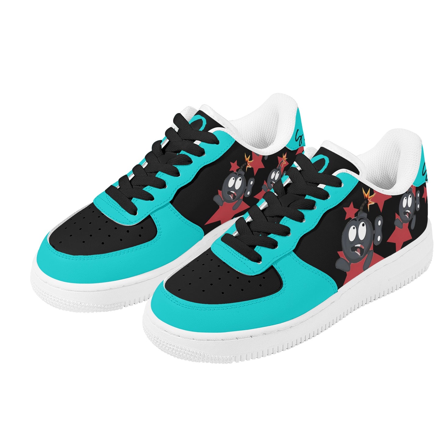 S.I.Y.L. (Stay In Your Lane) Turquoise Womens New Low Top Star Kicks