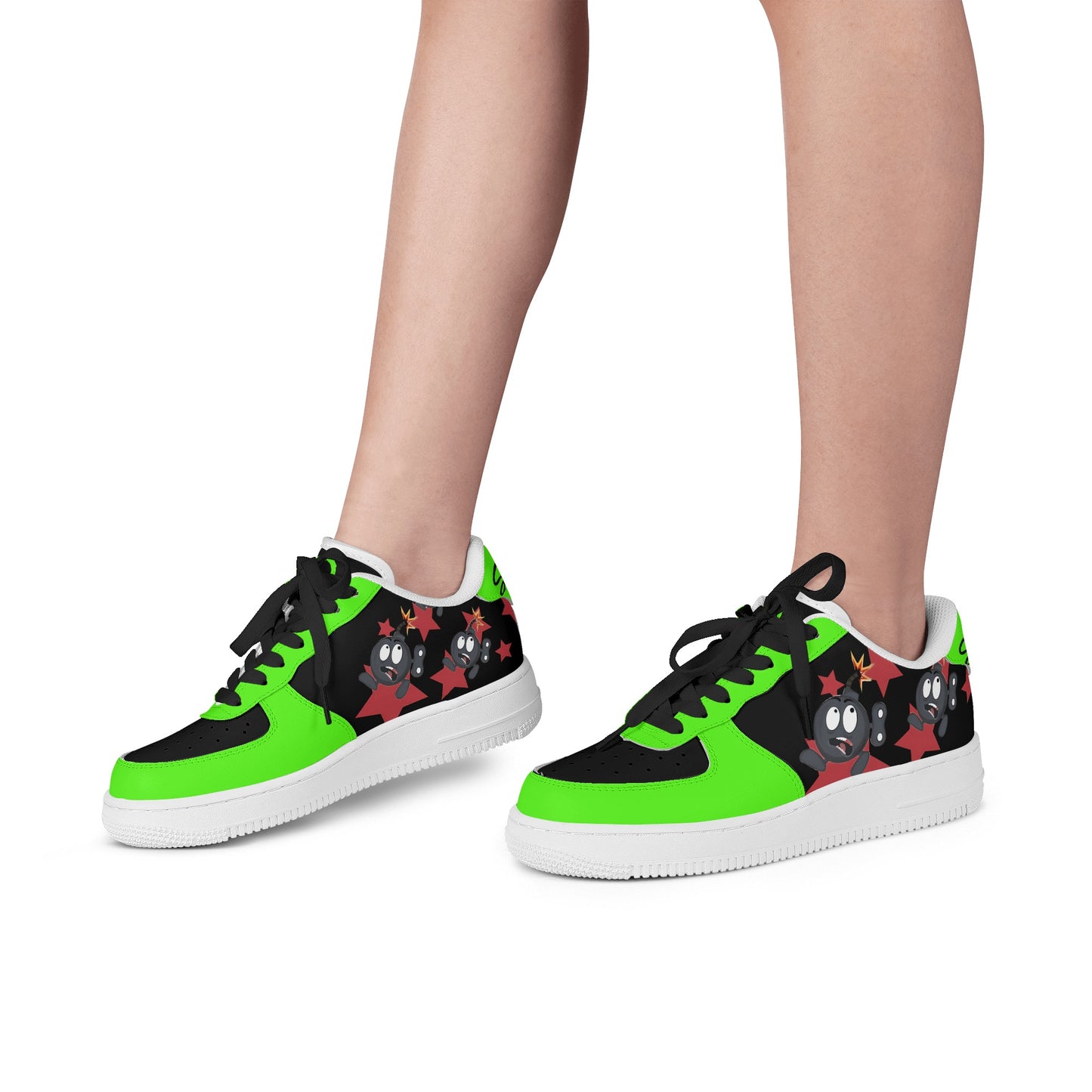 S.I.Y.L (Stay In Your Lane) Goo Green Womens New Low Top Star Kicks