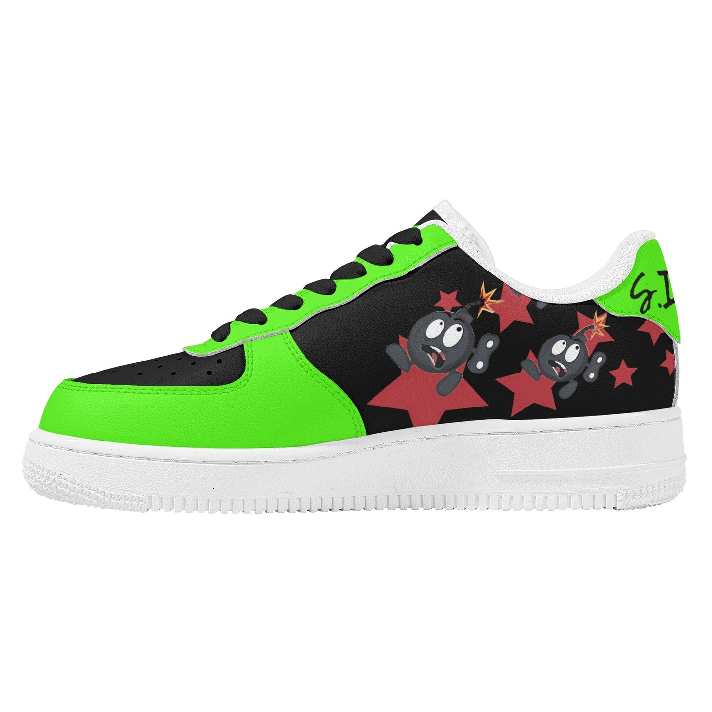 S.I.Y.L (Stay In Your Lane) Goo Green Womens New Low Top Star Kicks