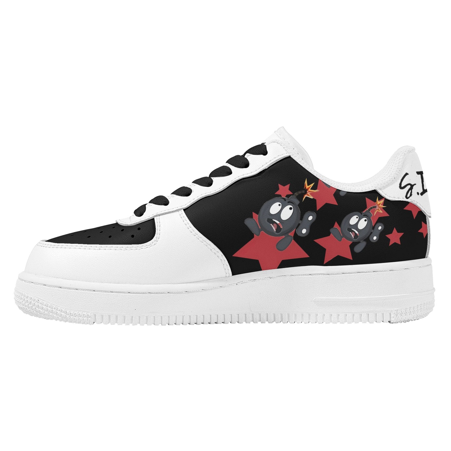 S.I.Y.L. (Stay In Your Lane) White Womens New Low Top Star Kicks