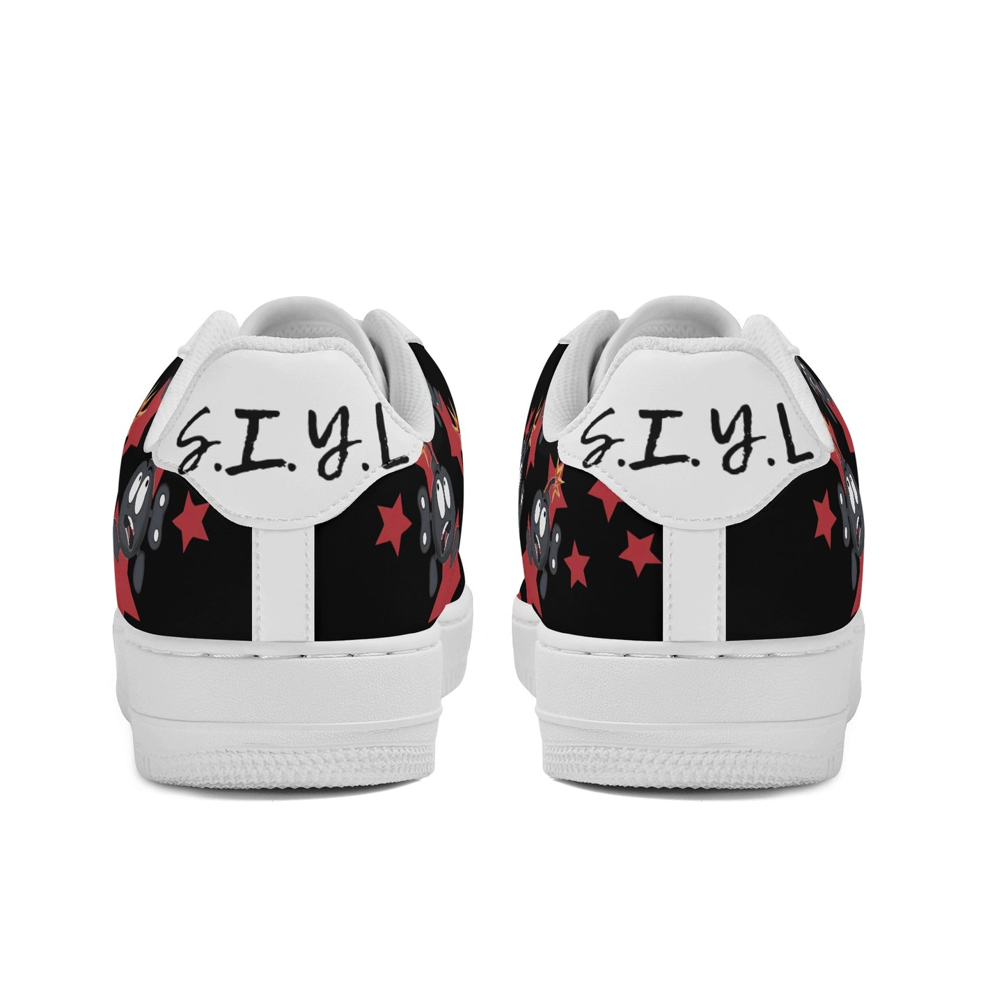 S.I.Y.L. (Stay In Your Lane) White Womens New Low Top Star Kicks