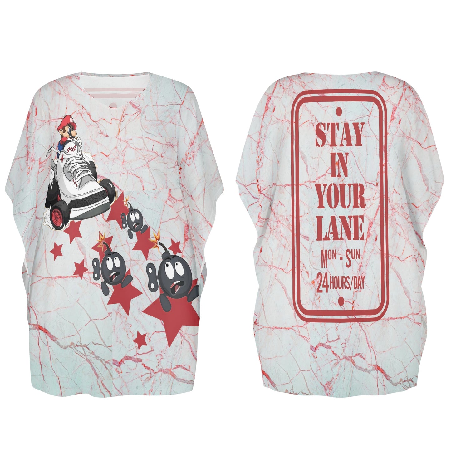 S.I.Y.L. ( Stay In Your Lane) Exclusive Womens Star Size Loose Dress