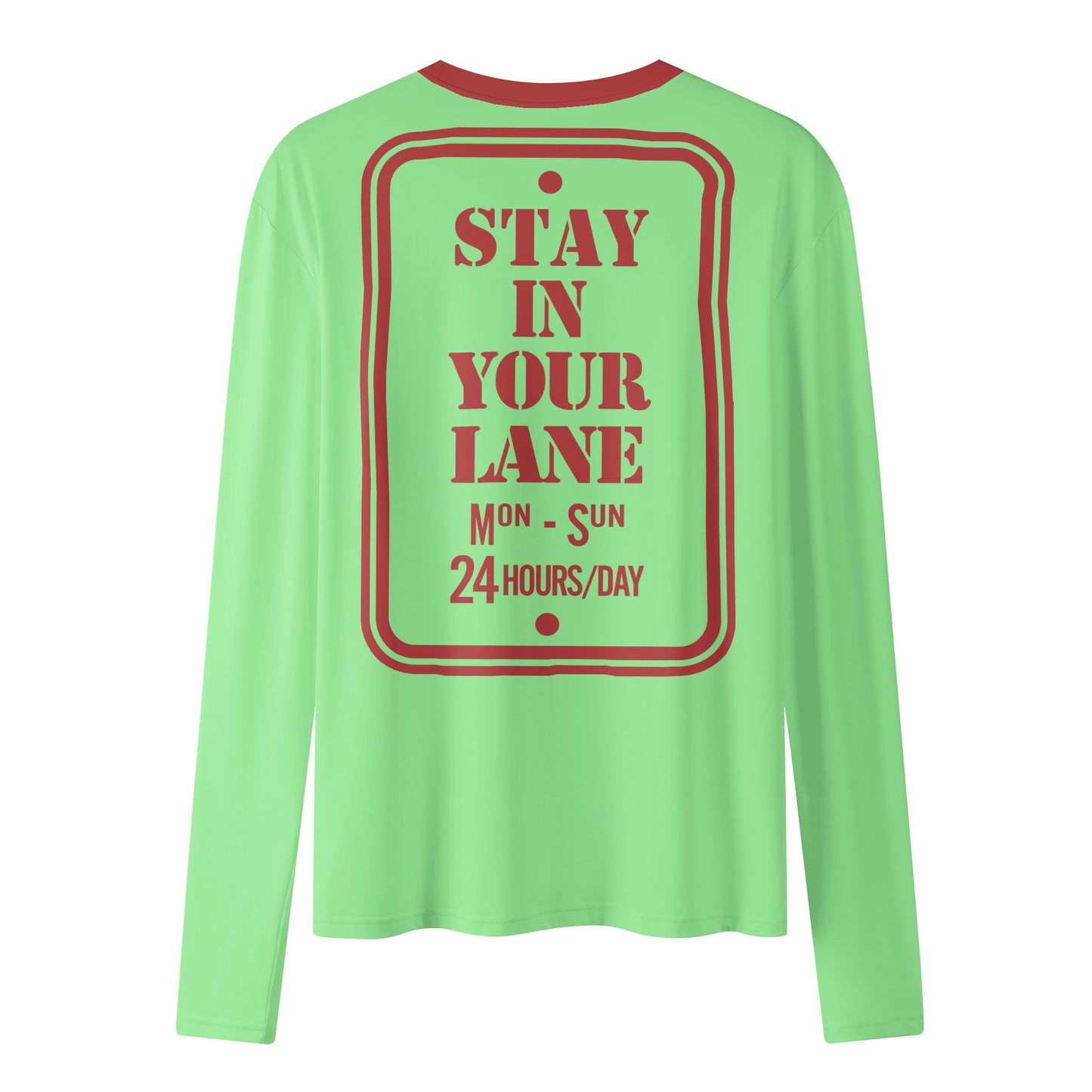 S.I.Y.L. ( Stay In Your Lane) Mint Green Womens Long Sleeve T Shirt