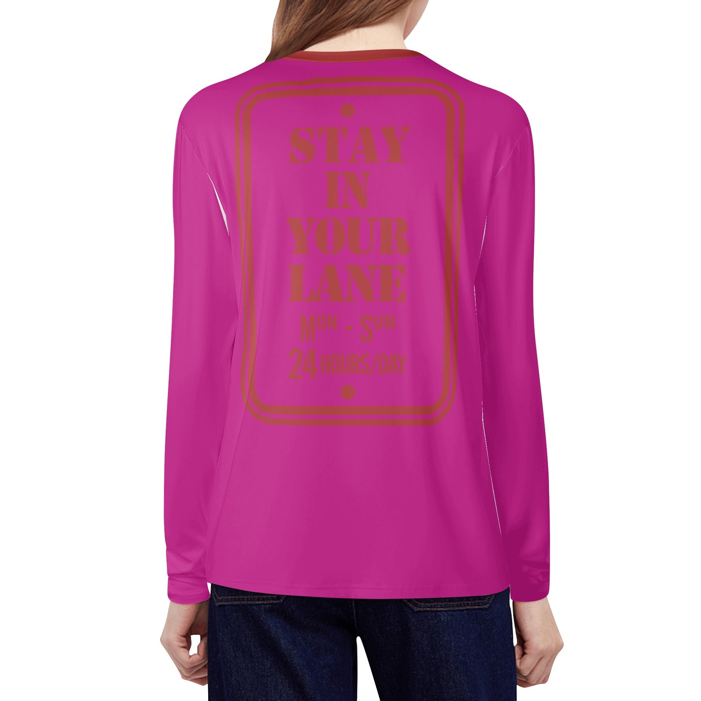 S.I.Y.L. ( Stay In Your Lane) Purple Womens Long Sleeve T Shirt