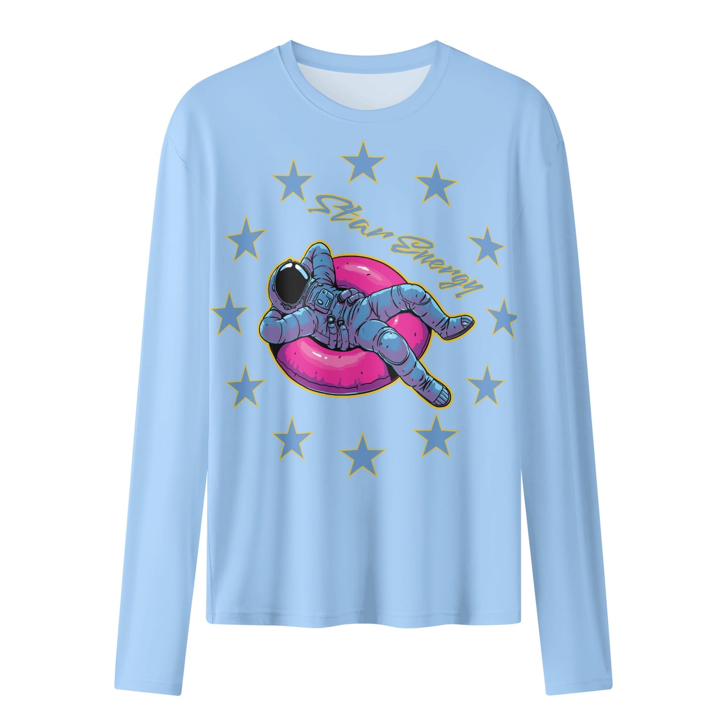 Star Energy  2.0 Sky Blue Womens Long Sleeve T Shirt