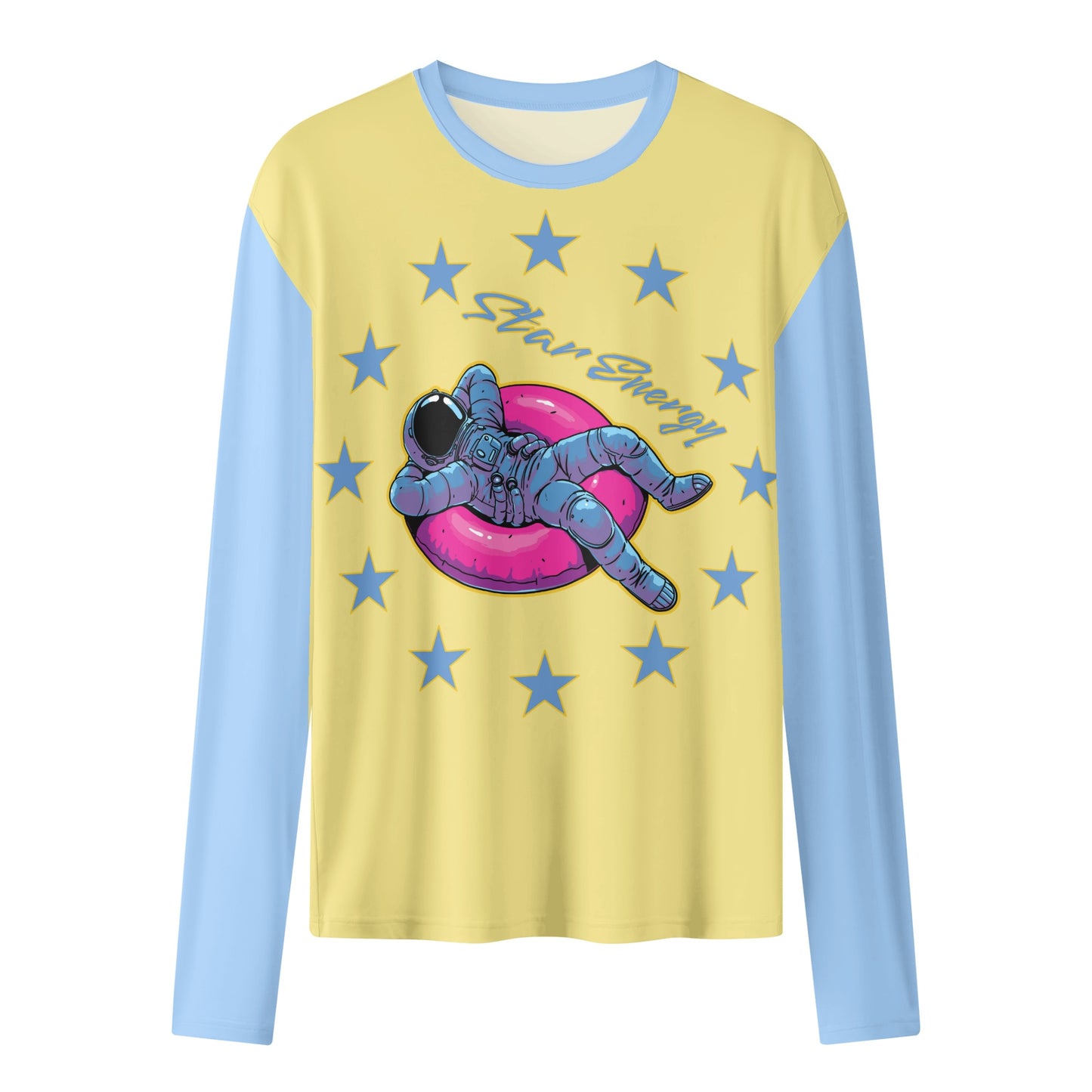 Star Energy  2.0 Tan/ Sky Blue Womens Long Sleeve T Shirt