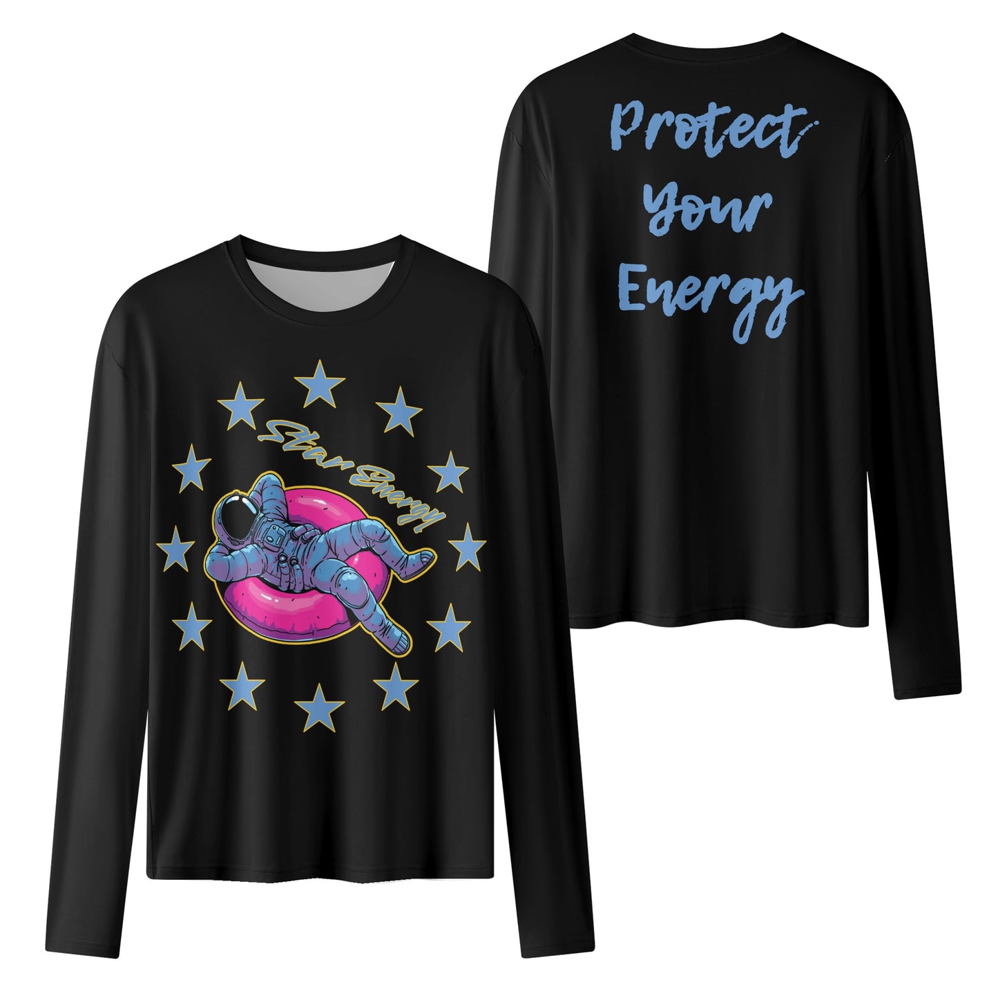 Star Energy  2.0 Black Womens Long Sleeve T Shirt