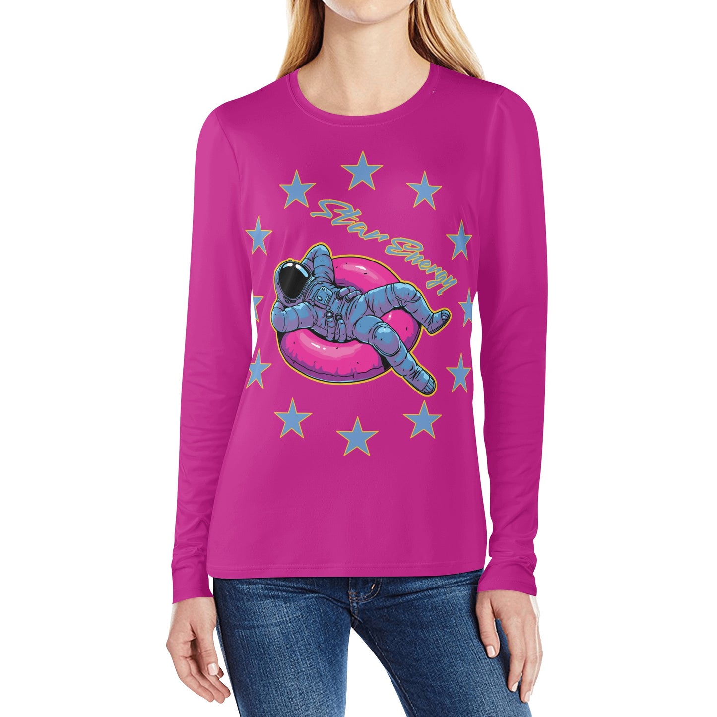 Star Energy  2.0 Purple Womens Long Sleeve T Shirt