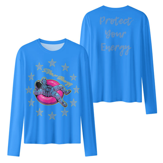 Star Energy  2.0 Blue Womens Long Sleeve T Shirt