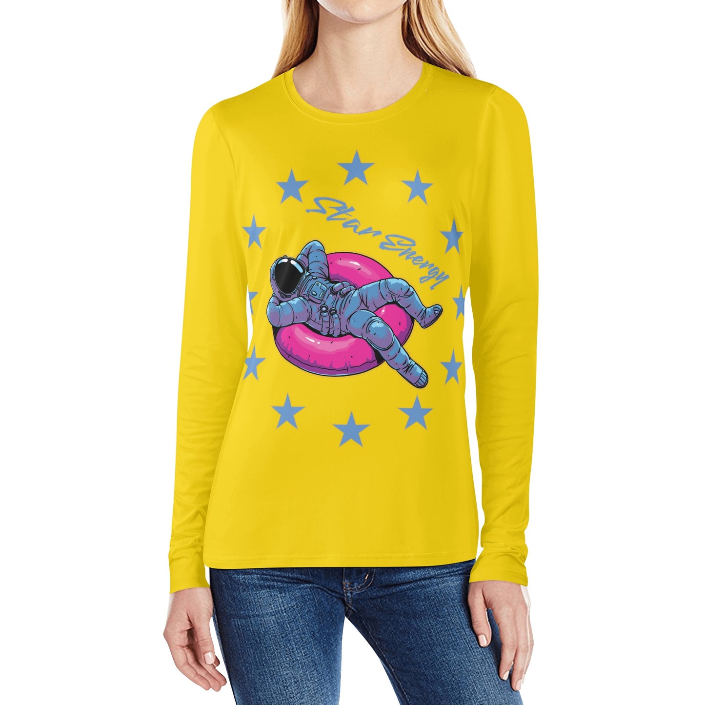 Star Energy  2.0 Gold Womens Long Sleeve T Shirt