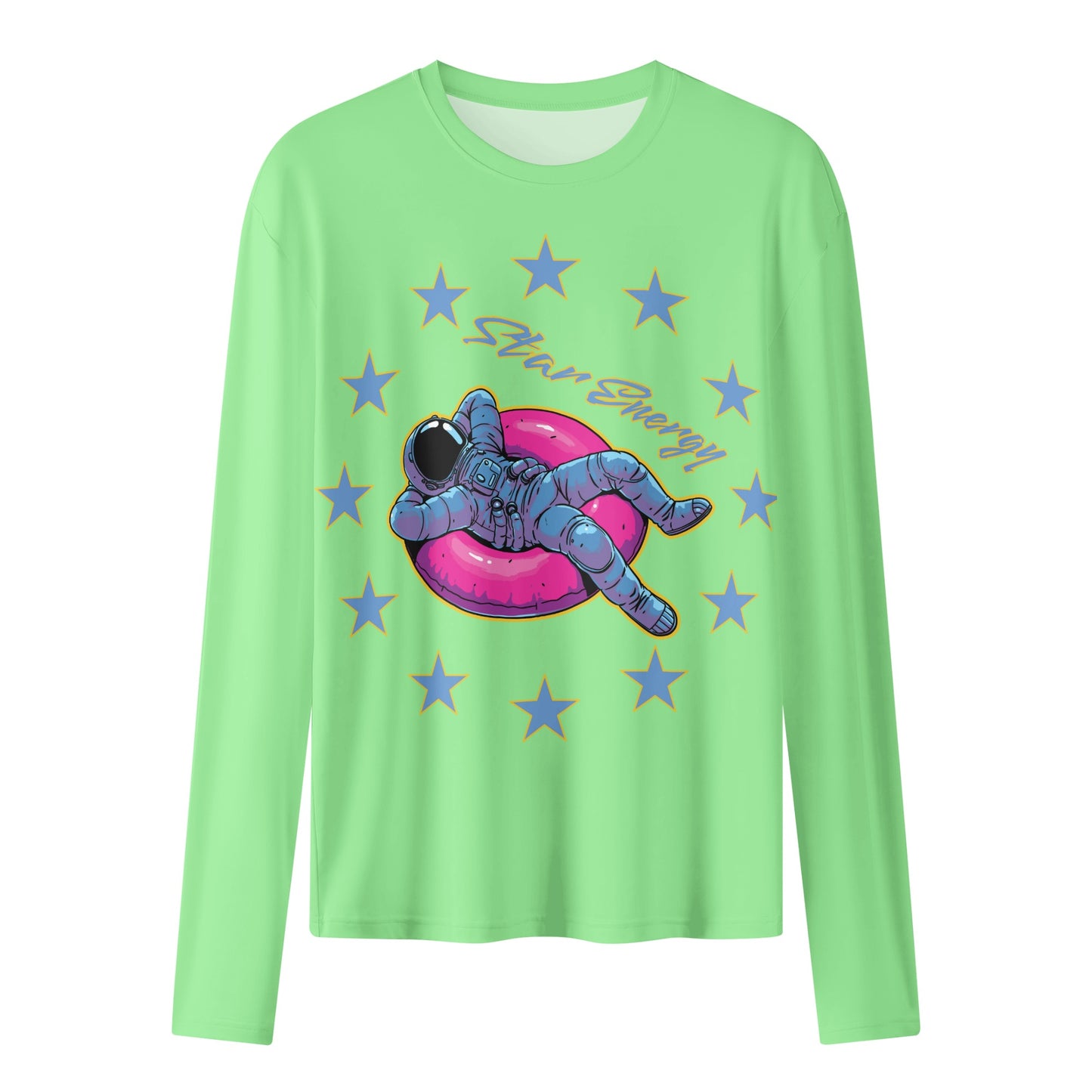 Star Energy  2.0 Mint Green Womens Long Sleeve T Shirt