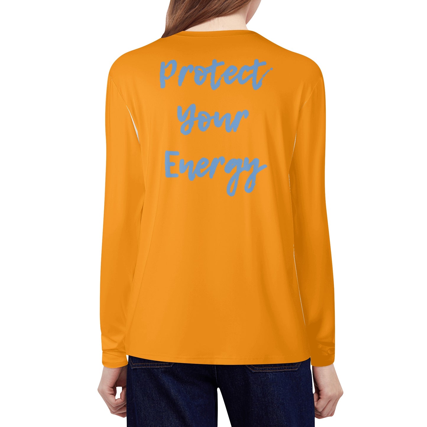 Star Energy  2.0 Orange Womens Long Sleeve T Shirt