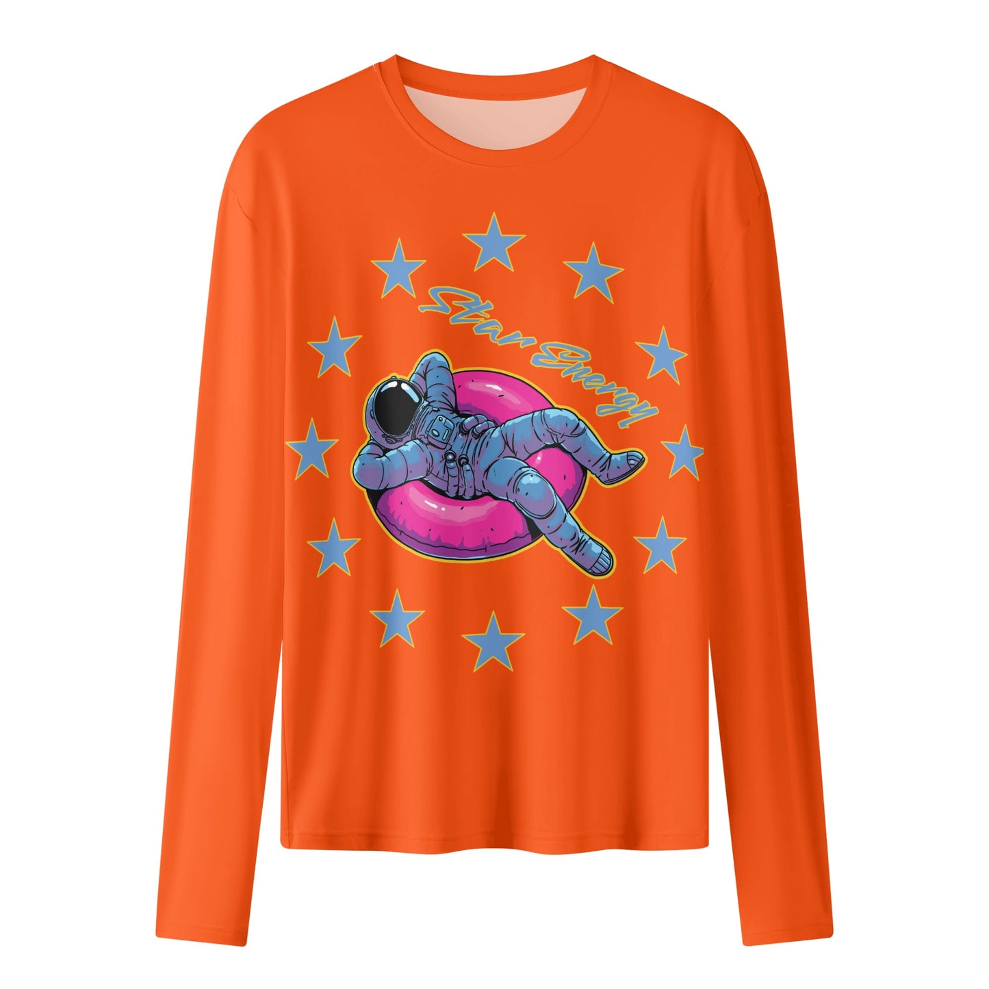 Star Energy  2.0 Dark Orange Womens Long Sleeve T Shirt