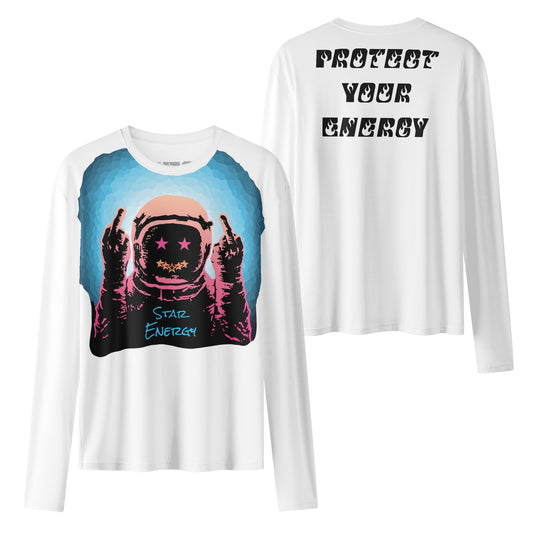 Star Energy  2.0 Sky Blue Womens Long Sleeve T Shirt