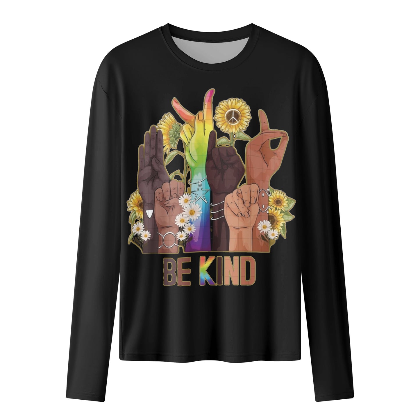 Be Kind (Pride Edition) Black Womens Long Sleeve T Shirt