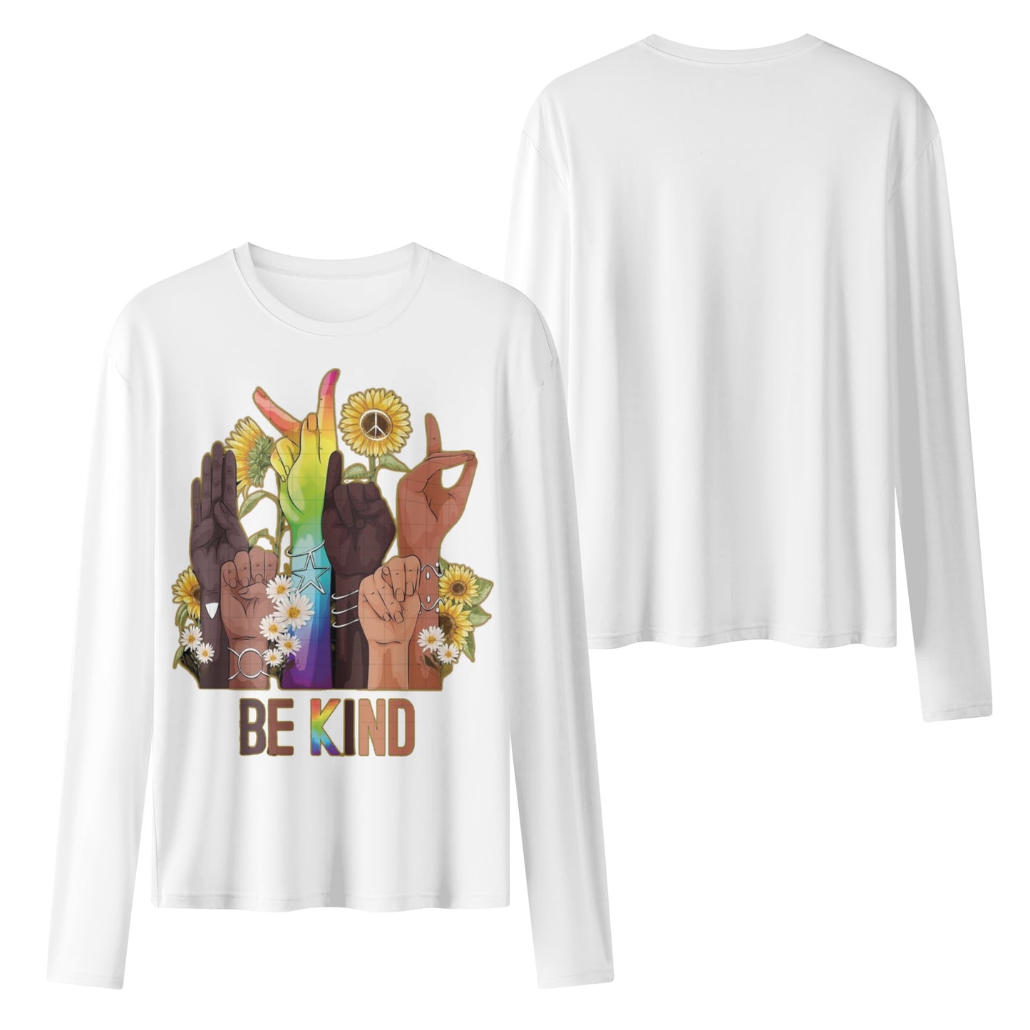 Be Kind (Pride Edition) White Womens Long Sleeve T Shirt