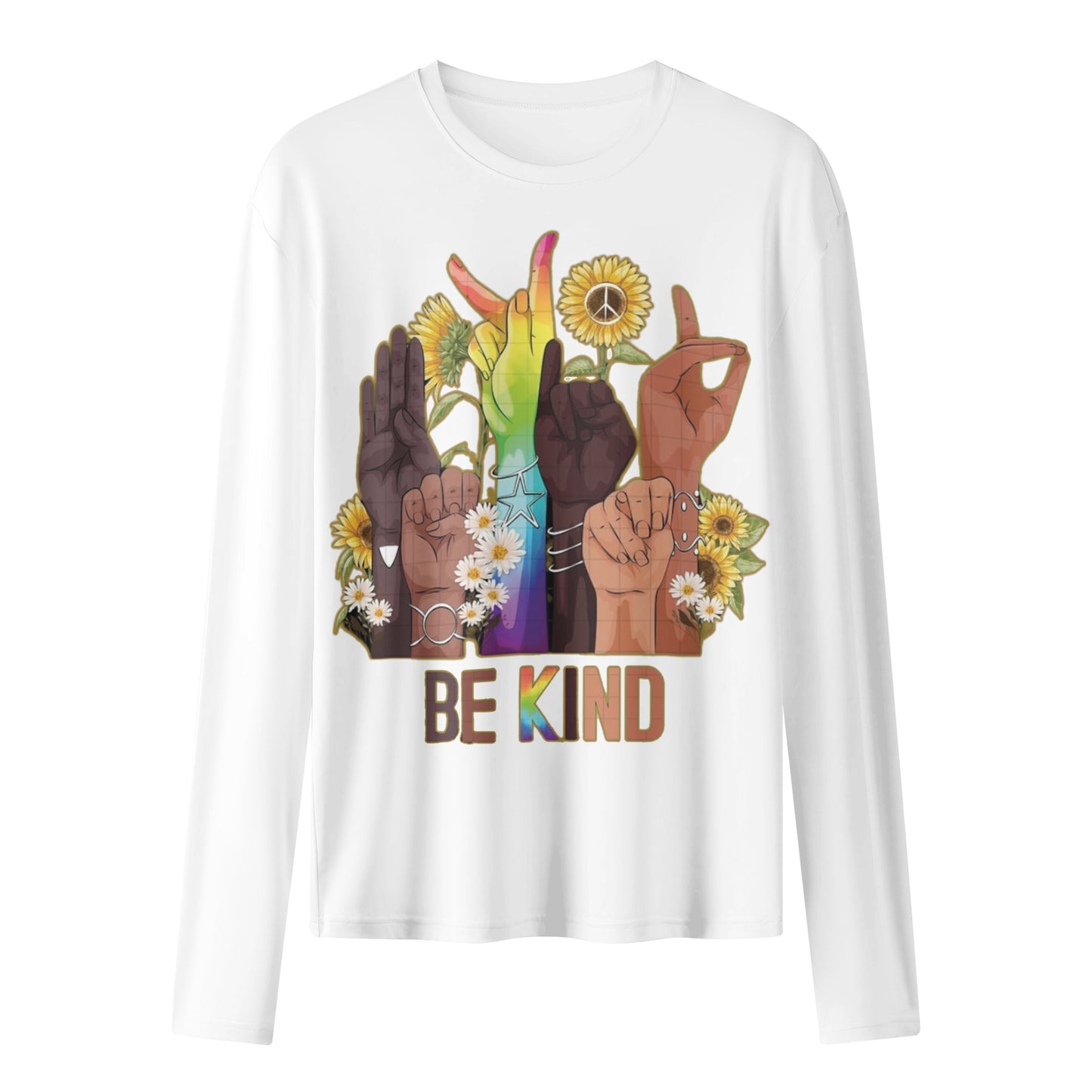 Be Kind (Pride Edition) White Womens Long Sleeve T Shirt