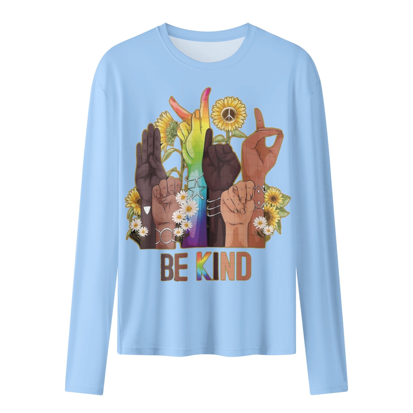 Be Kind (Pride Edition) Sky Blue Womens Long Sleeve T Shirt