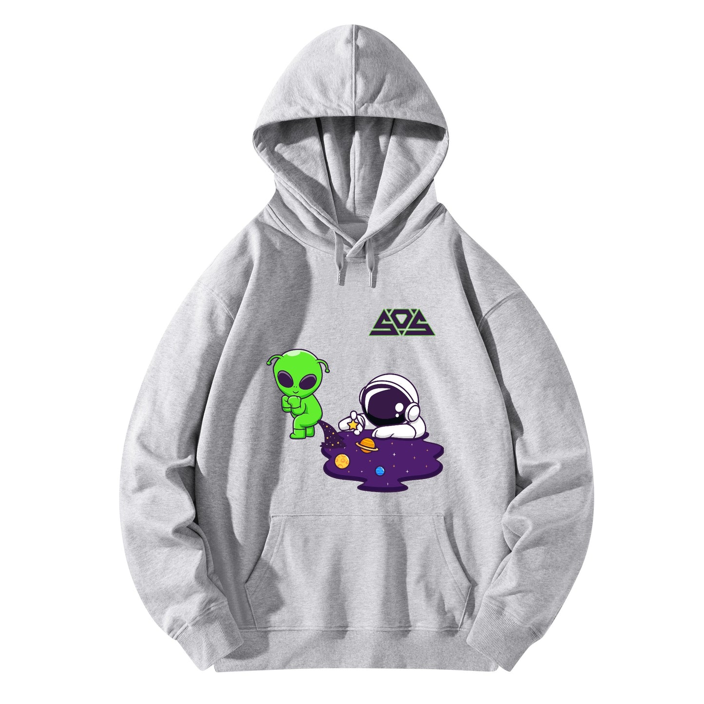 Space Aliens Adult Cotton Hoodie