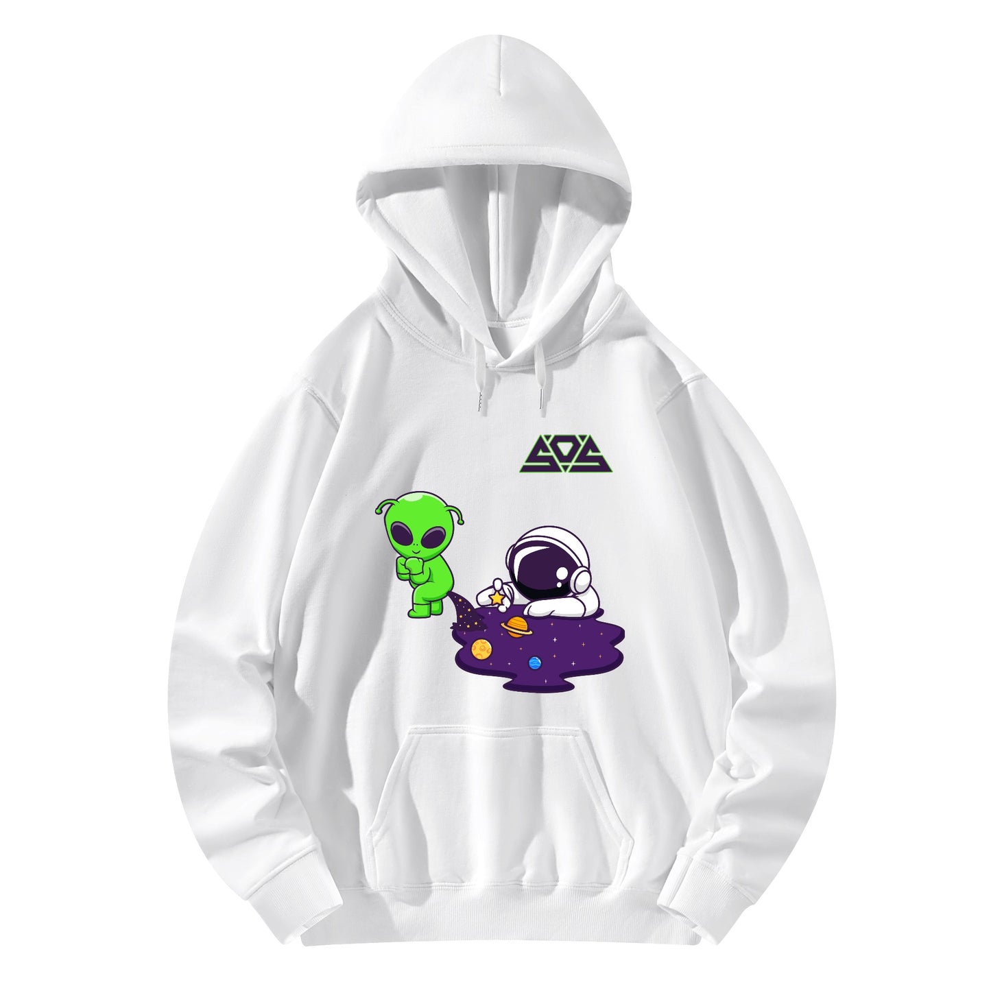 Space Aliens Adult Cotton Hoodie