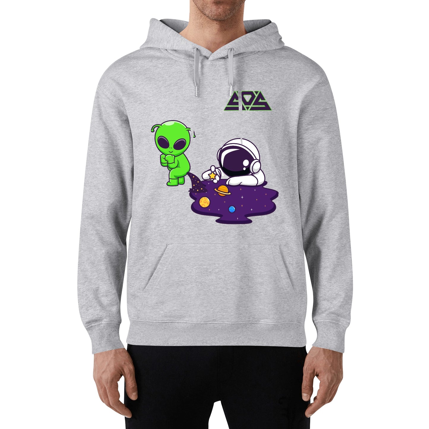 Space Aliens Adult Cotton Hoodie