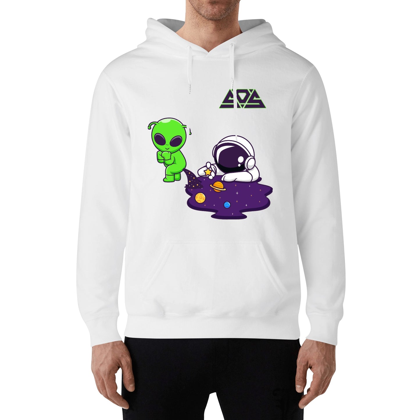 Space Aliens Adult Cotton Hoodie