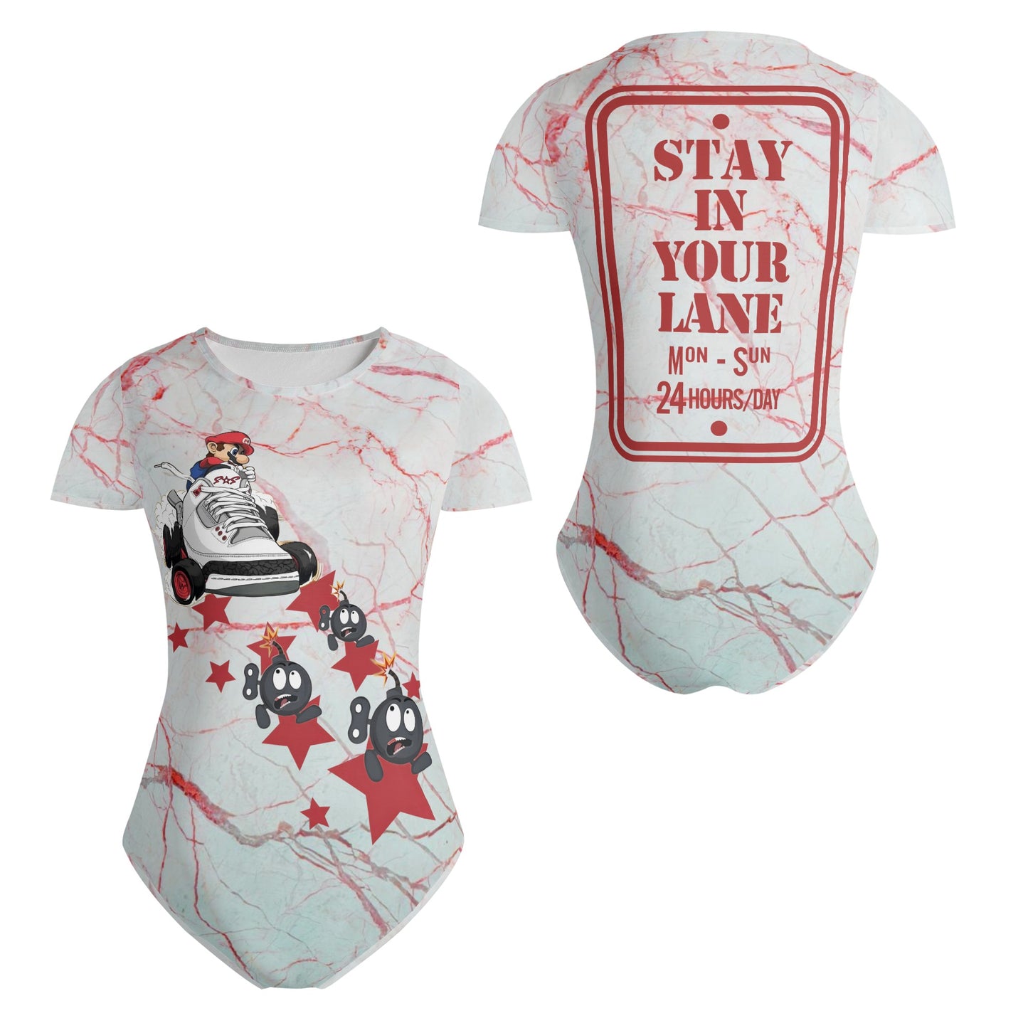 S.I.Y.L. (Stay In Your Lane) Exclusive Womens Soft Short Sleeve Bodysuit