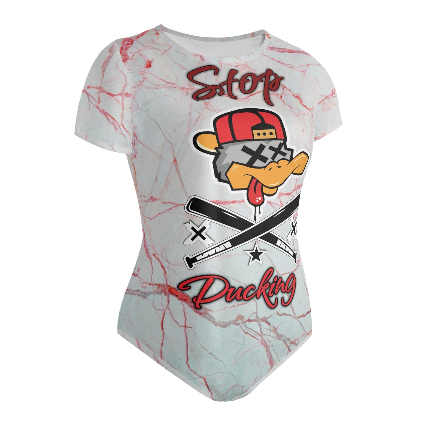 Stop Ducking Womens Soft Short Sleeve Bodysuit