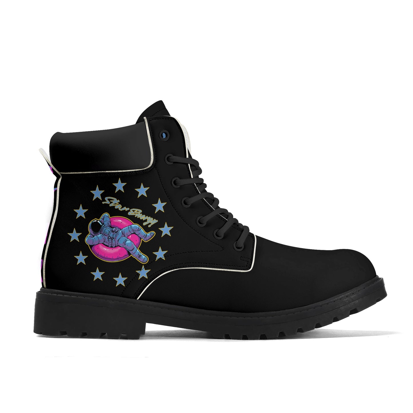 Star Energy 2.0 Womens  Leather Black All Season Star Boots