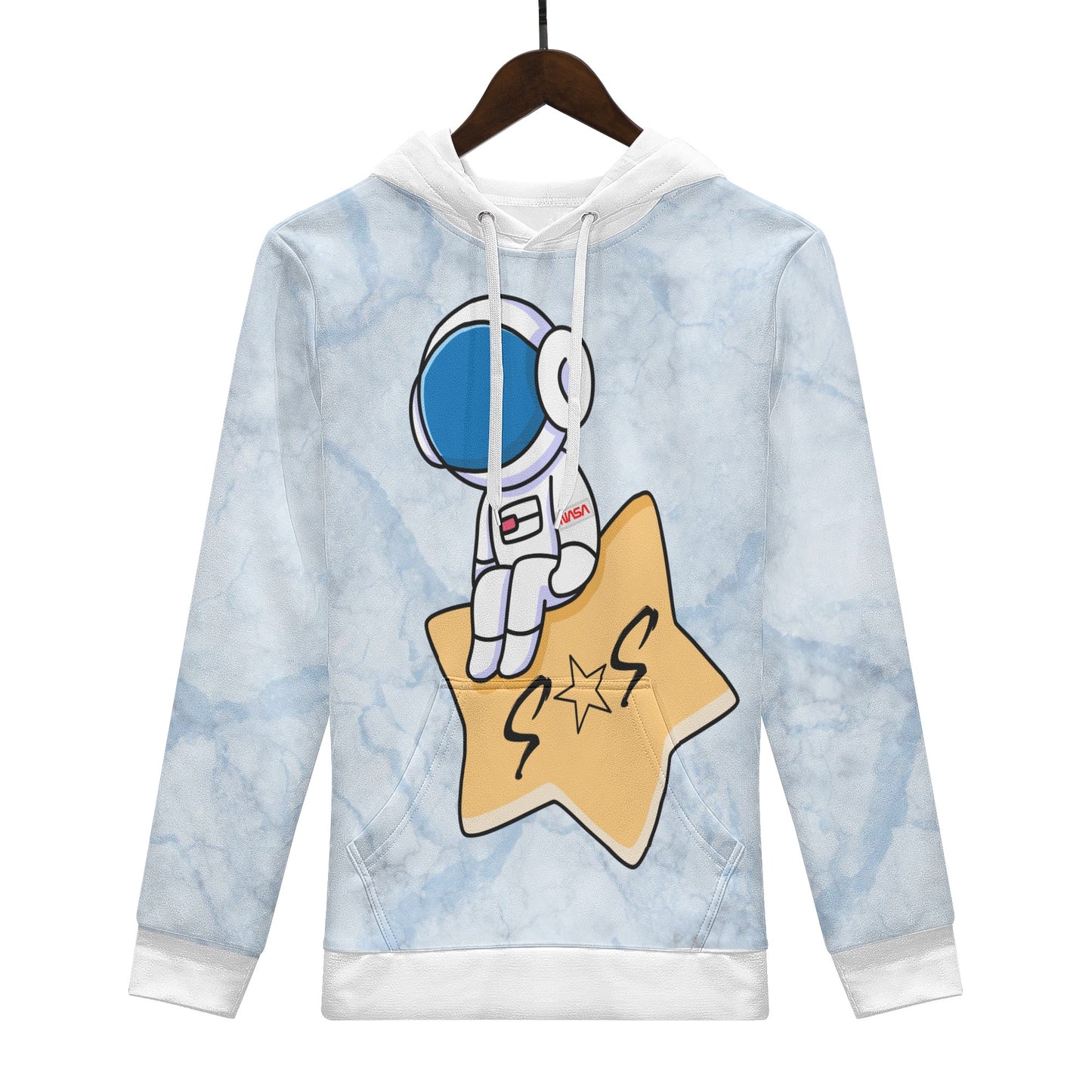 S.O.S Astronaut Chill Blue Mens Hoodie