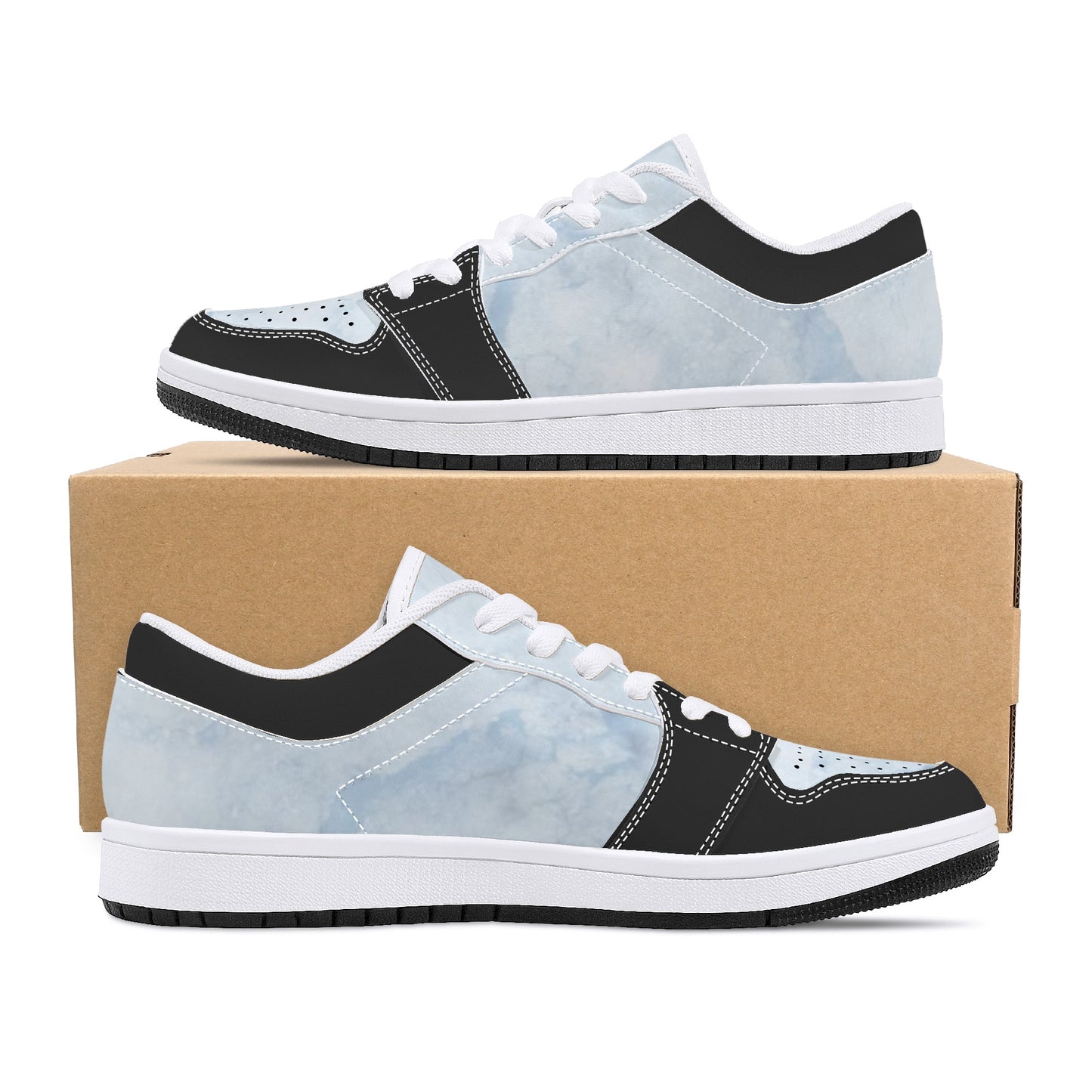 SOS Chill Blue Mens Low Top Leather Star Kicks