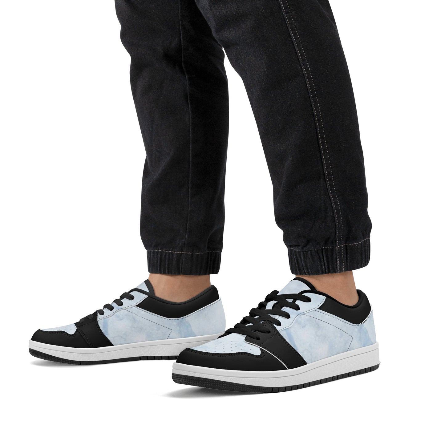 SOS Chill Blue Mens Low Top Leather Star Kicks