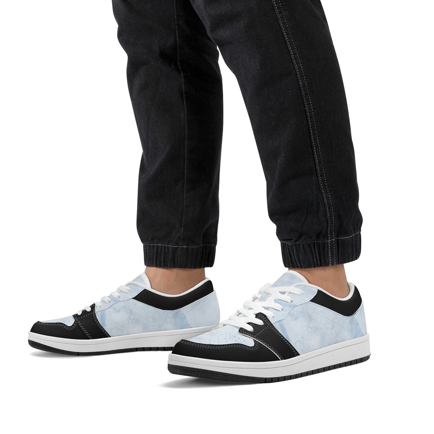 SOS Chill Blue Mens Low Top Leather Star Kicks