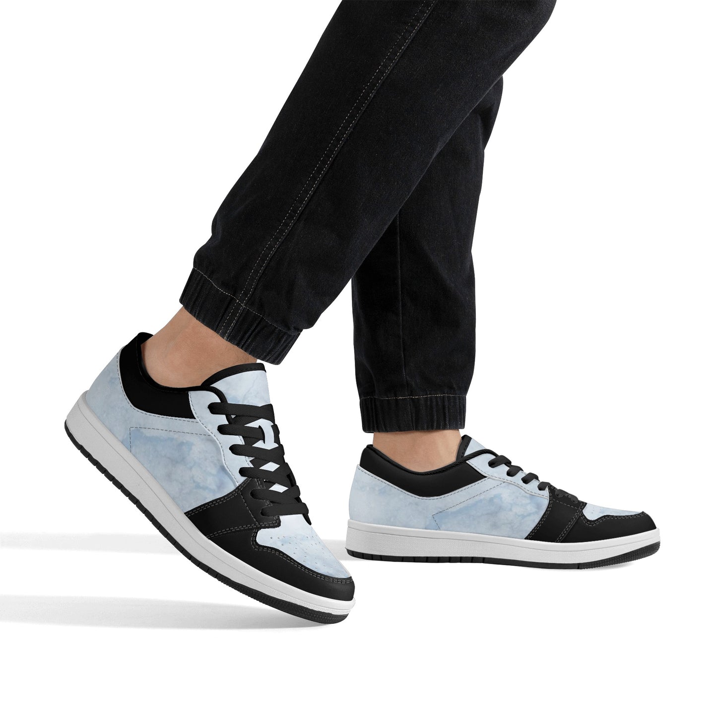 SOS Chill Blue Mens Low Top Leather Star Kicks