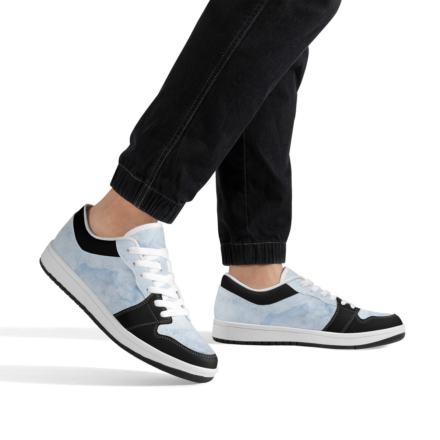 SOS Chill Blue Mens Low Top Leather Star Kicks