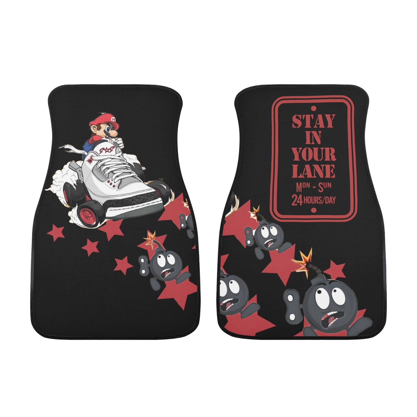 S.I.Y.L (Star In Your Lane)  Back and Front Car Floor Mats