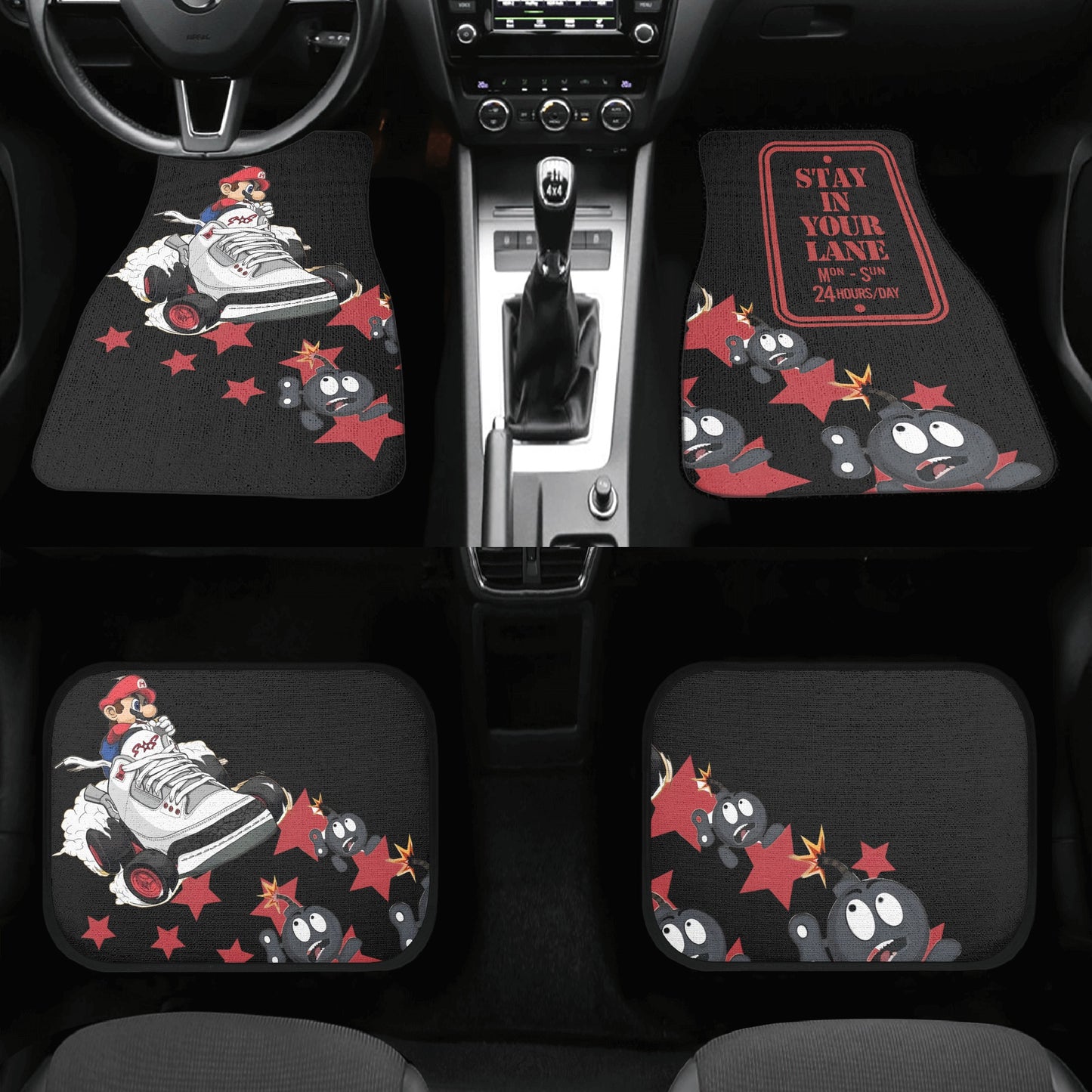 S.I.Y.L (Star In Your Lane)  Back and Front Car Floor Mats