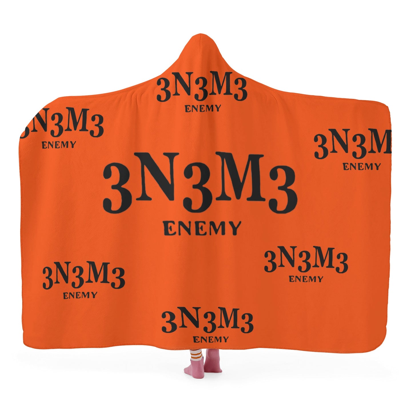 3.N.3.M.3 Enemy Dark Orange Hooded Blanket