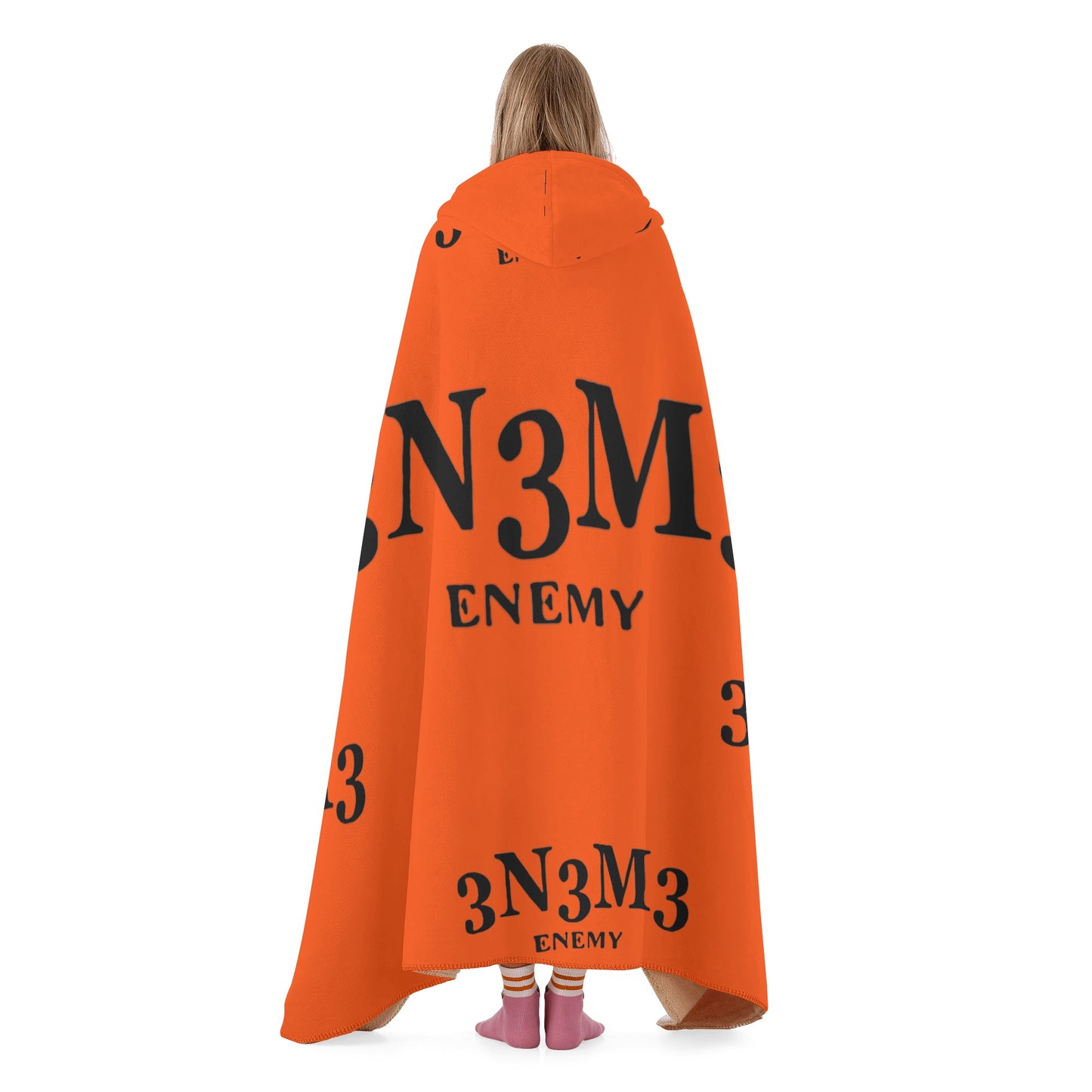 3.N.3.M.3 Enemy Dark Orange Hooded Blanket