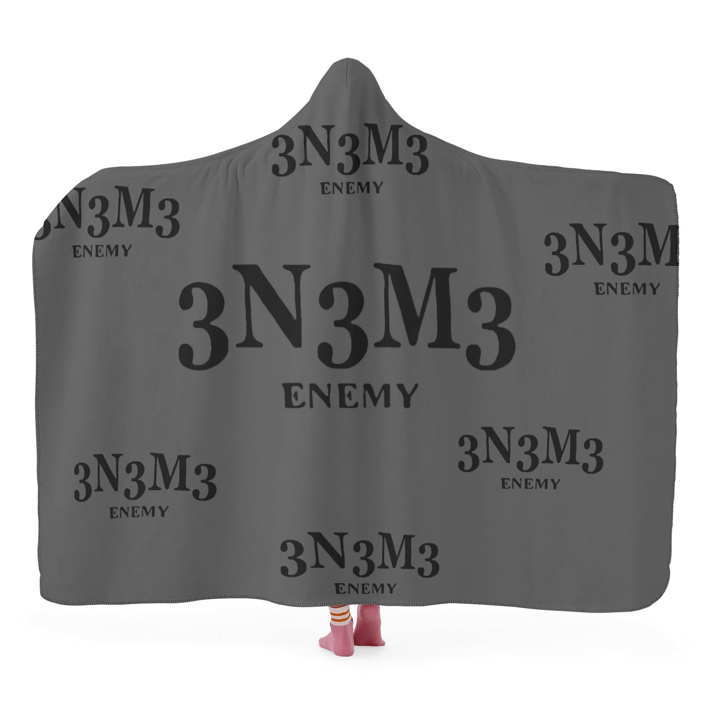 3.N.3.M.3 Enemy Dark Grey Hooded Blanket